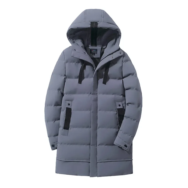 Men Clothing Winter Warm Long Outwear Hooded Thicken Mid-length Hooded Men Warm Coat Winter Puffer Jacket Fashion Parka Overcoat