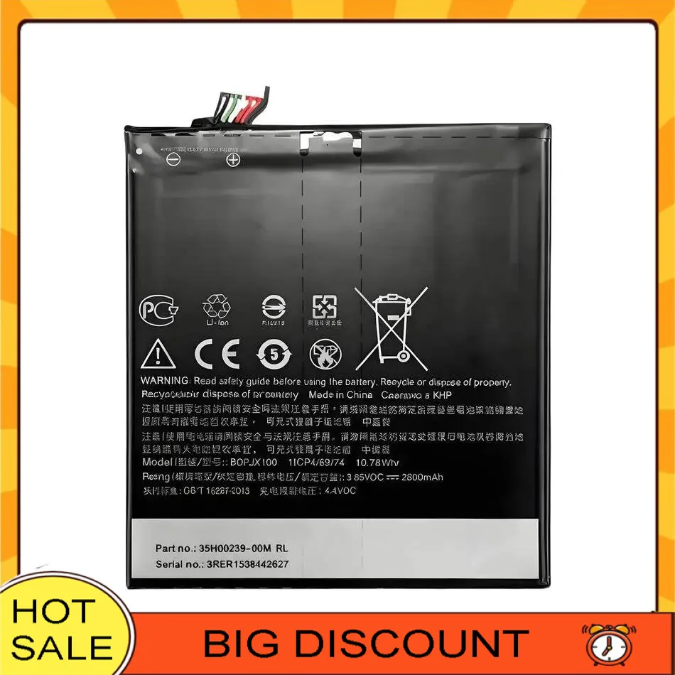 

2800Mah High-Capacity Mobile Phone Battery For Htc One E9 E9w E9+ Plus E9PW BOPJX100 Version