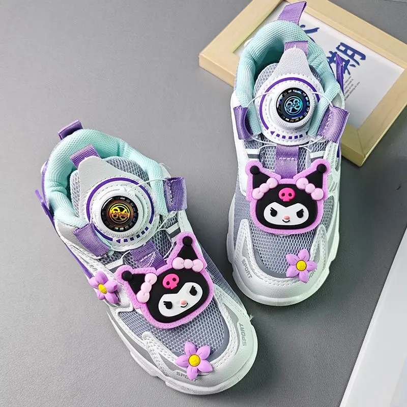 

Sanrio Kawaii Kuromi Tennis Shoes Girls Sneakers Cartoon Anime Sweet Cute Doll Running Shoes Non Slip Breathable Gifts for Kids