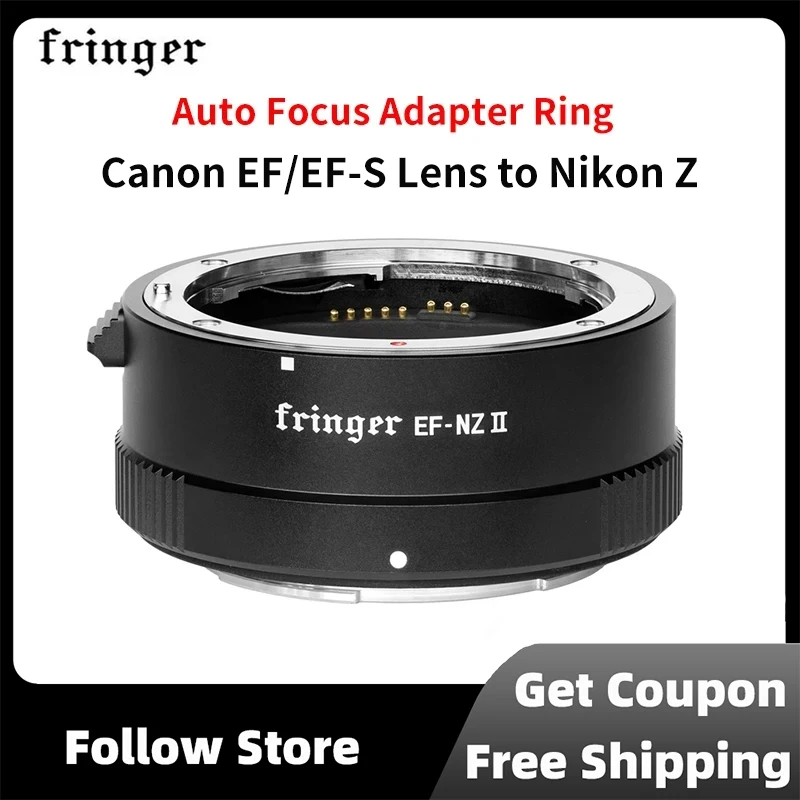 

Fringer NEW EF-NZ II Auto Focus Adapter Ring for Canon EF/EF-S Lens to Nikon Z Z6II Z7II Z7 Z6 Z5 Z50 ZFC Z9 Z8 Cameras