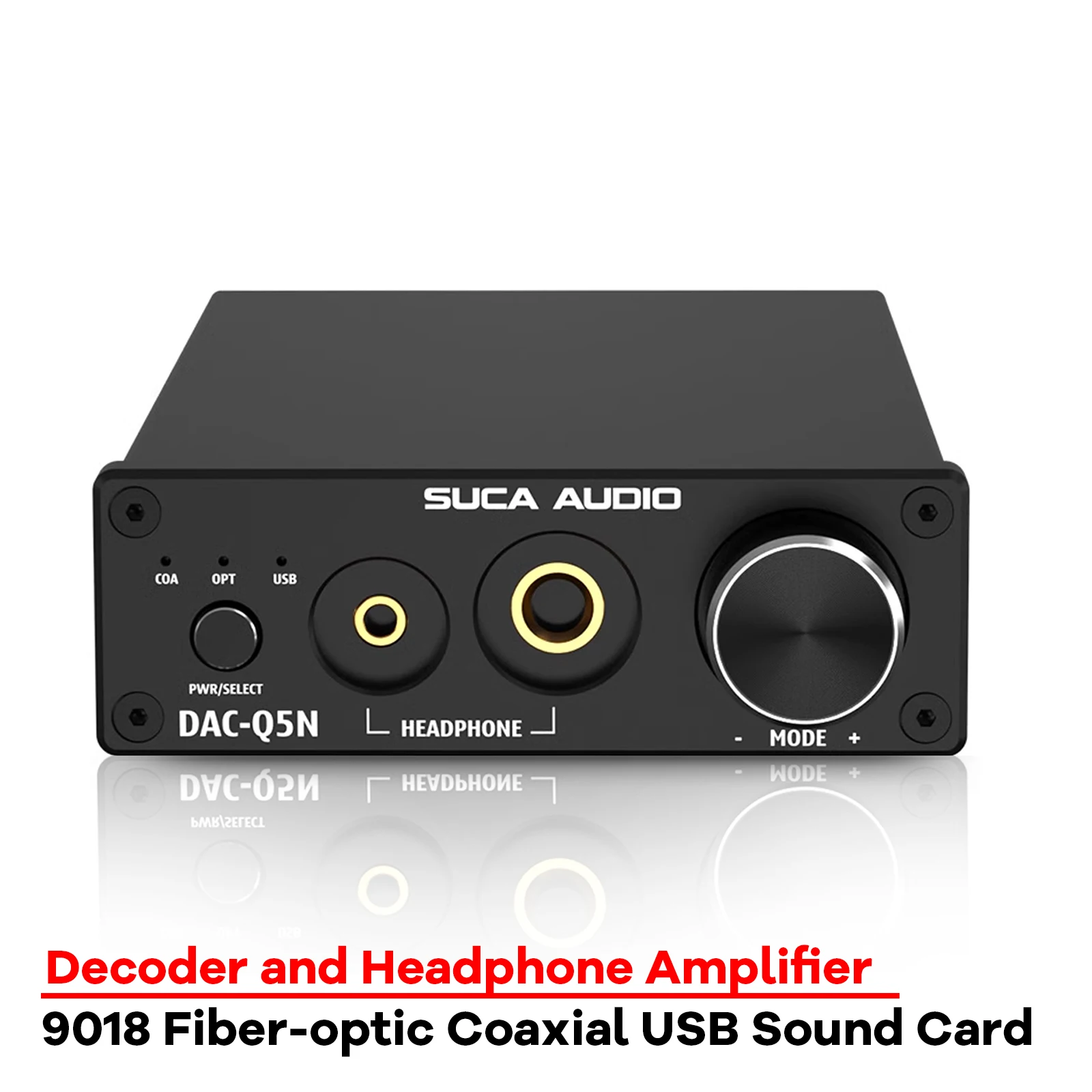 

SUCA AUDIO DAC-Q5N Hi-Fi цифровой декодер без потерь ЦАП усилитель для наушников «все в одном» 9018 оптическое волокно коаксиальная звуковая карта USB