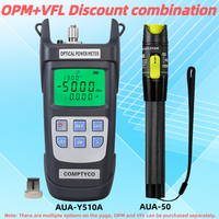 AUA-Y510A Optical Power Meter(OPM -50 ~+26dBm)&Visual Fault Locator(50/1/10/20/30mw VFL) FTTH Fiber Tester Tool Kit (Optional)