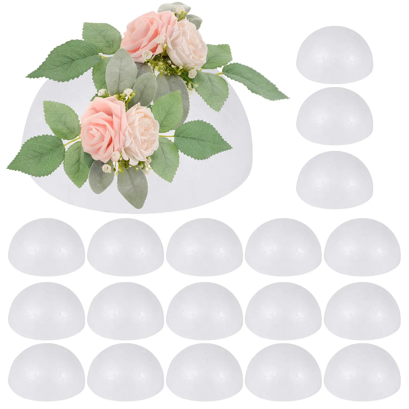Polystyrene Half Balls 3Cm White Foam Semicircle for Craft Projects Learning Activities Holiday Decorations Painting