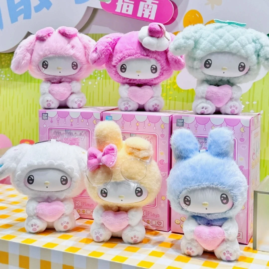 

Sanrio My Melody 50-летие Milk Candy Series слепая коробка Kawaii виниловая кукла с лицом Mystery Box Подвеска My Melody Аниме Фигурка