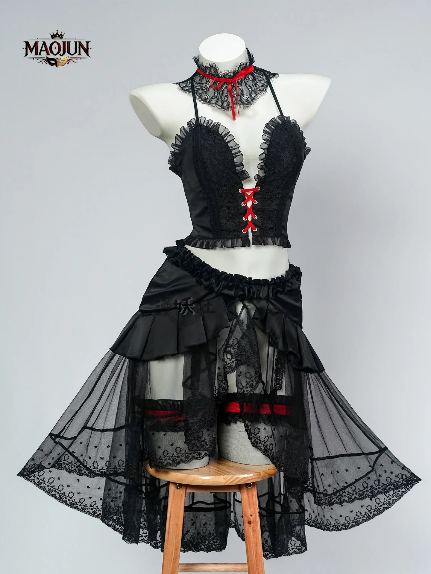Date A Live Kurumi Tokisaki Cosplay Costume  Premium Fabric Mysterious Gothic Women Full‑Set Anime Role‑Play Cos Outfit