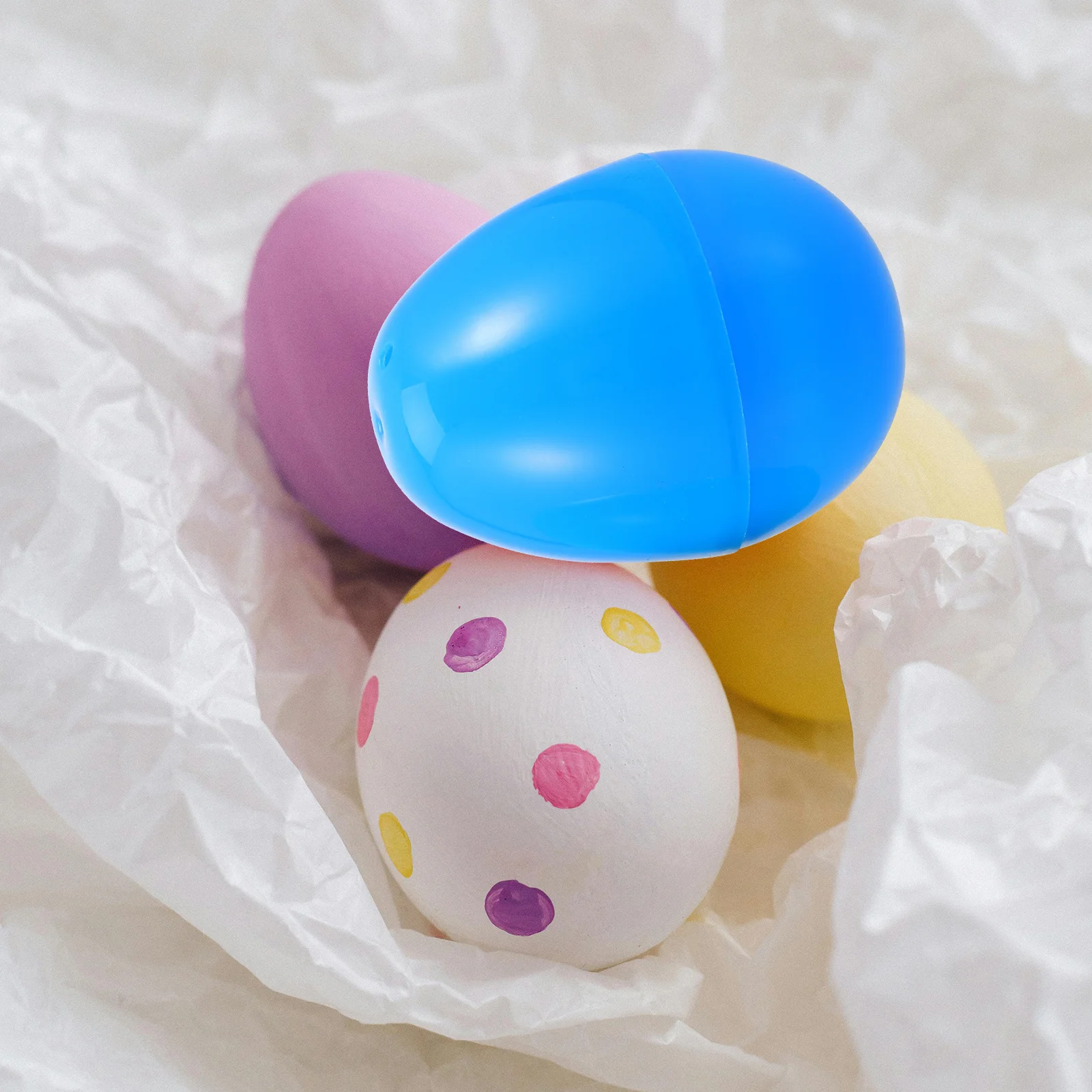 

12Pcs DIY Plastic Easter Eggs Bright Assorted Colors Perfect for Easter Egg Hunt Party Favors Centerpieces Crafts