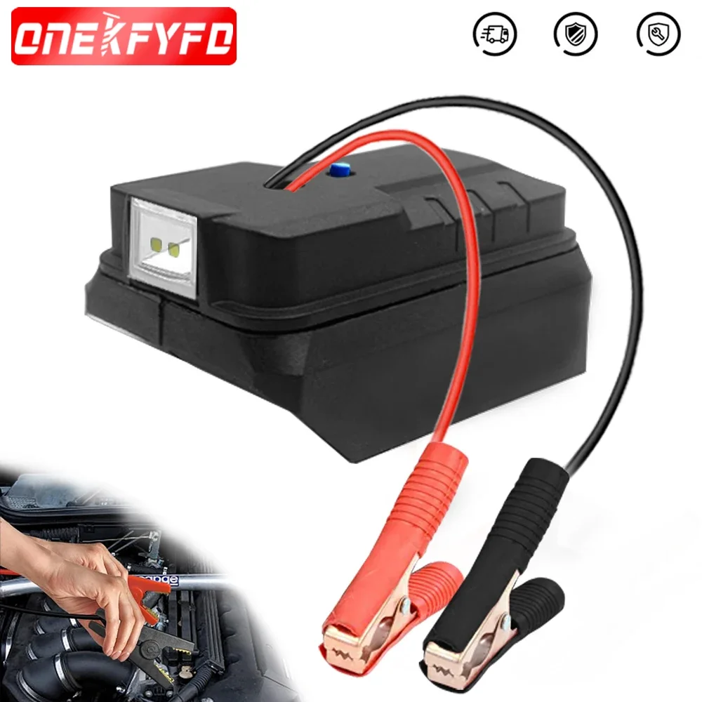 Car Jump Starters Adapter with 2 USB Port and Led Light Jump Starting Adapter Auto Booster Cable For Makita 18v Battery