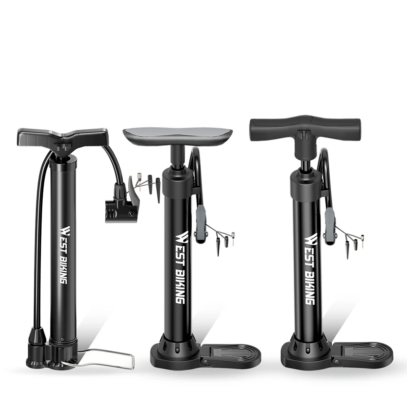 AliExpress West Biking WEST BIKING 120PSI Bicycle Pump High-Pressure Inflator Portable Schrader/Presta Valves Motorcycles Balls MTB Road Bike Toy