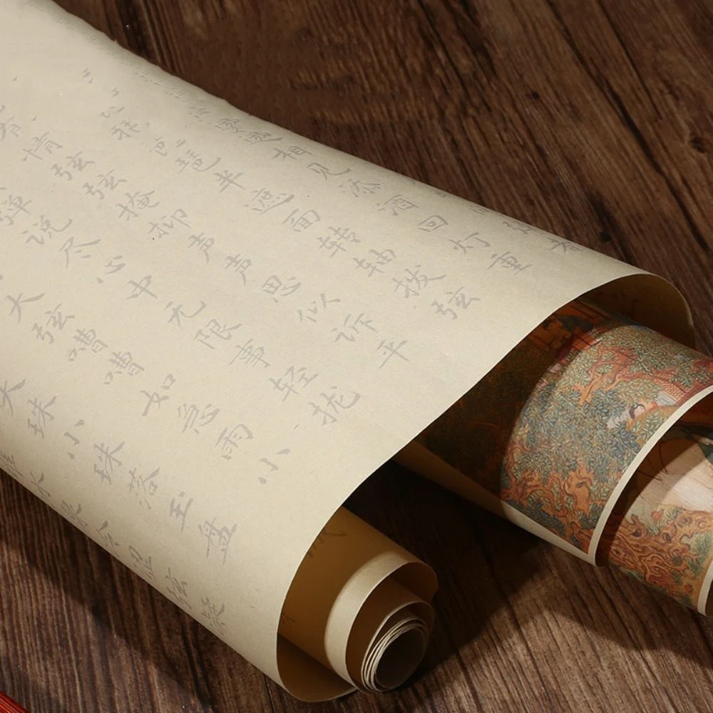 Антикварная копировальная бумага для стихотворения, классическая винтажная китайская каллиграфия, прокрутка, культура, традиционная китайская тетрадь для рукописного ввода