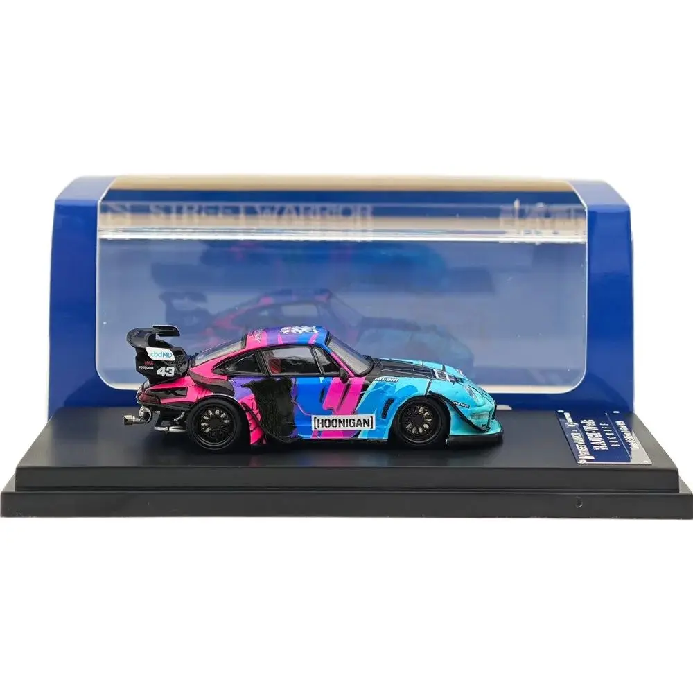 1/64 STREET WARRIOR for 993 RWB Energy painting Hoonigan Diecast Models Car Miniature Auto Toys Limited Collection Gift