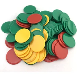 40PCS 37MM Plastic Poker Chips 4 Colors Bingo Markers Math Counting Party Games Juegos De Mesa Familiares Divertidos