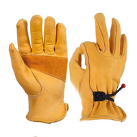 1 Pairs Work Gloves Cowhide Leather Workers Work Welding Safety Protection Garden Sports Motorcycle Driver Wear-resistant Gloves