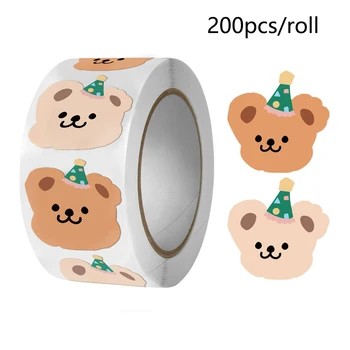 50-200 pces bonito pequeno urso adesivos de papel inteiro fita adesiva ins coreano simplificado adesivo de vedação packag decoração lables
