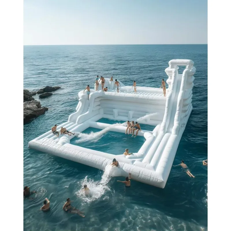 

2026 Inflatable Bouncer Slide Combo Floating Lake Water Park Adult Game