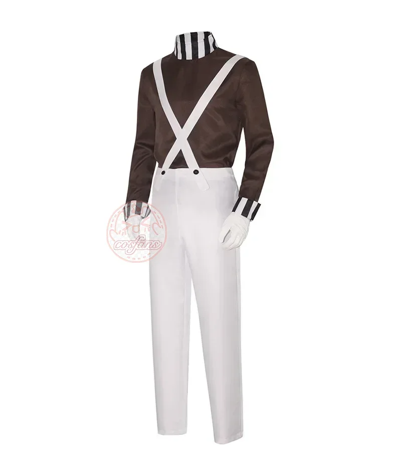 Movie Charlie Chocolate Factory Cosplay Costume Halloween Children's Day COS Performance Costumes Party Top Camisole Pants Set