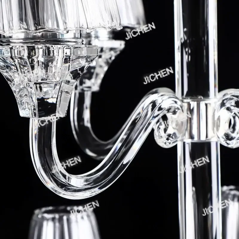

17 Head Crystal Candlestick Transparent Crystal Multi-layer Candlestick Wedding Hotel Decoration Restaurant Romantic Candleli