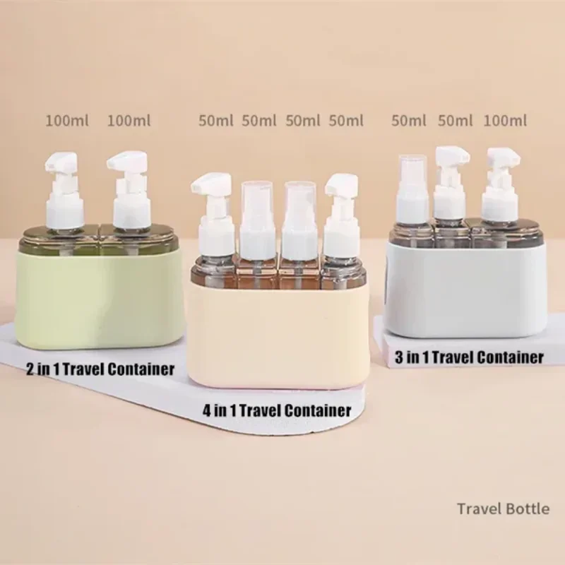 All in one Portable Travel Bottle Set Mini Shampoo Dispenser Travel Cosmetic Bottle Points Bottling 100% new and high quality