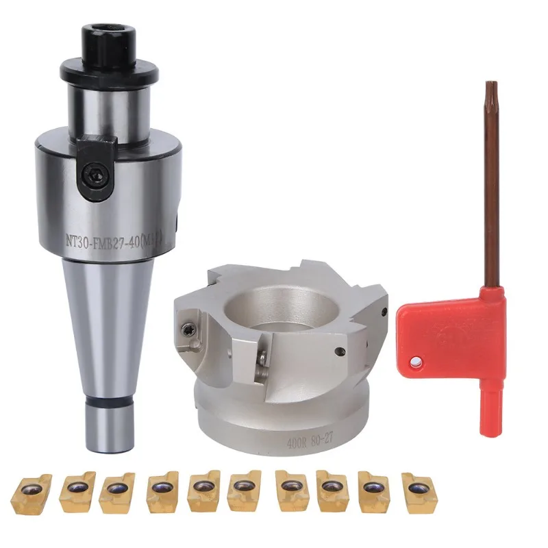 Imagem -02 - Ângulo Direito Face Milling Cutter Bar 6-particle Combination Grupo Nt30-fmb27 Nt40-fmb27 With Plus 80 mm Cutter Head Apmt1604