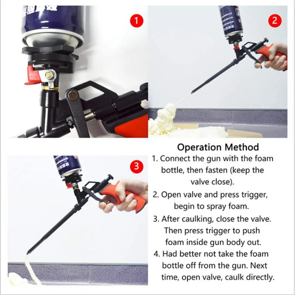 Lance Xây Dựng Dụng Cụ PU Mở Rộng Applicator & Cần Không Sạch Súng Đạn Xốp Mở Rộng Súng Đạn Xốp Mắc Ca Súng Phun