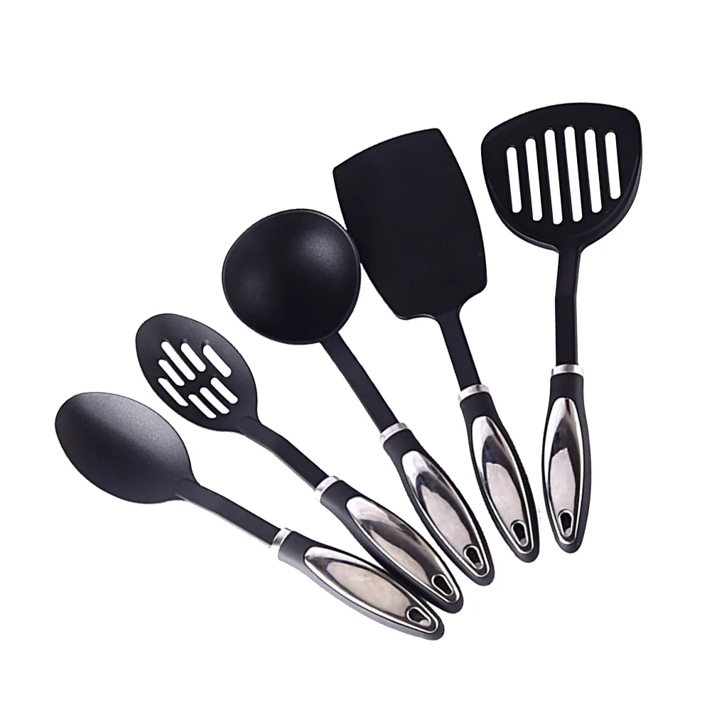 

5pcs Kitchenware Spatula Set Heat Resistant Non Stick Cooking Tools Cookware Gadgets Nylon Utensils Lightweight