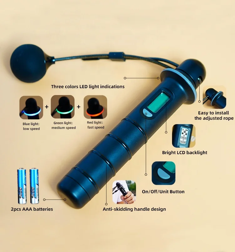 Vendita calda all'ingrosso contatore di calorie wireless Sdk elettronico cordless digitale corda per saltare corde per saltare intelligenti con app