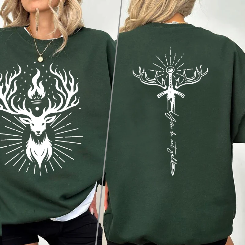 

Terrasen Sweatshirt Throne of Glass Merch Acotar Sweatshirts Causal Pullover Velaris City of Starlight Hoodie Bookish Streatwear