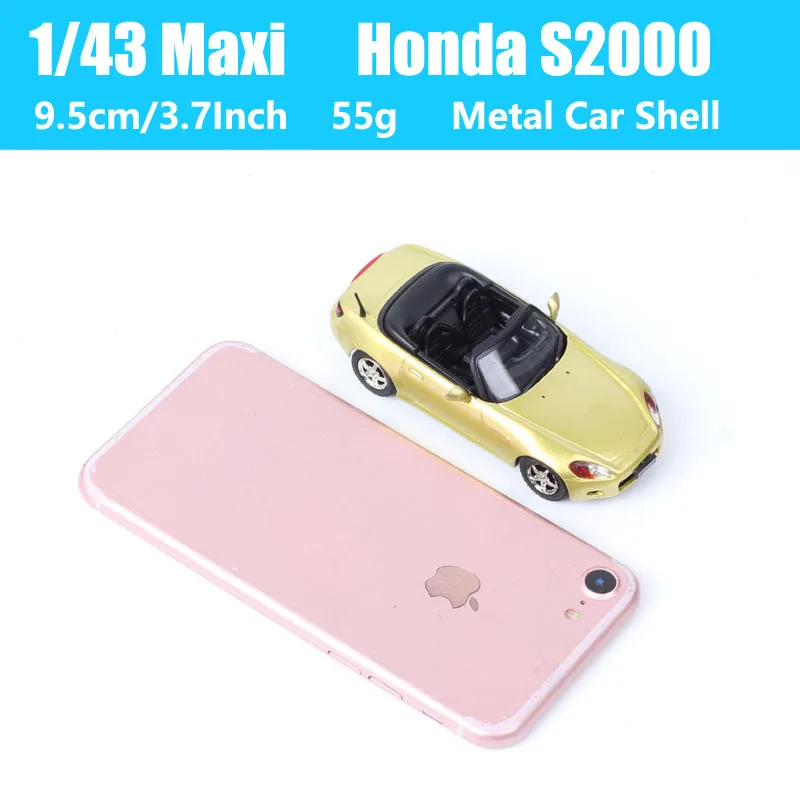 No Box ! 1/43 Scale Maxi Car Honda S2000 Convertible Diecasts & Toy Vehicles Model Sports Cars Toy Souvenir Gold Childrens