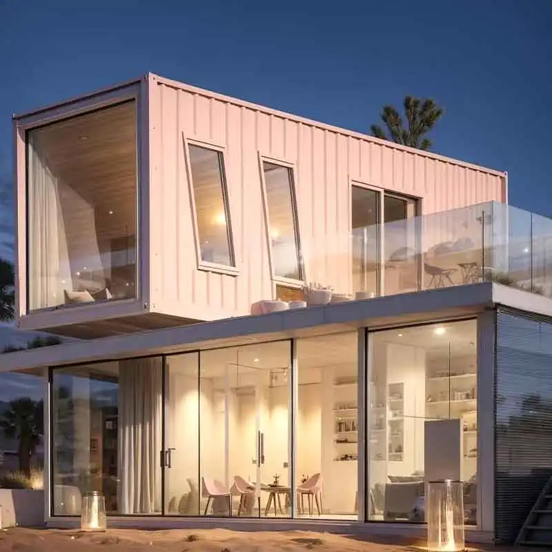 Ready To Live Foldable Tiny Home Luxury 20ft 30ft40ft Prefabricated House Portable Prefab Expandable Container House With Solar