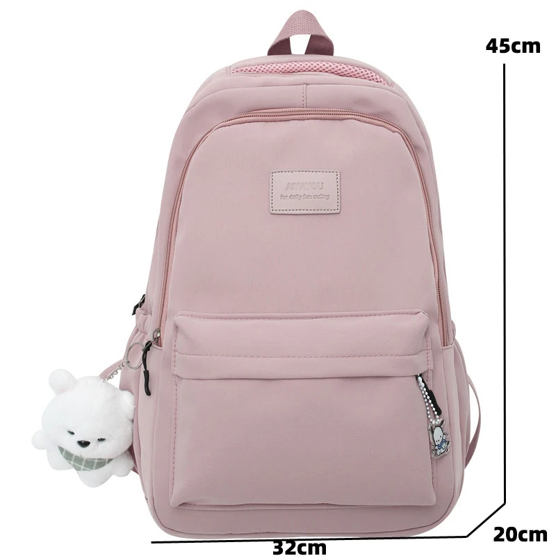 New Female Fashion Men High Capacity Waterproof College Backpack Trendy Women Laptop School Bags Cute Girl Travel Book Bag Cool