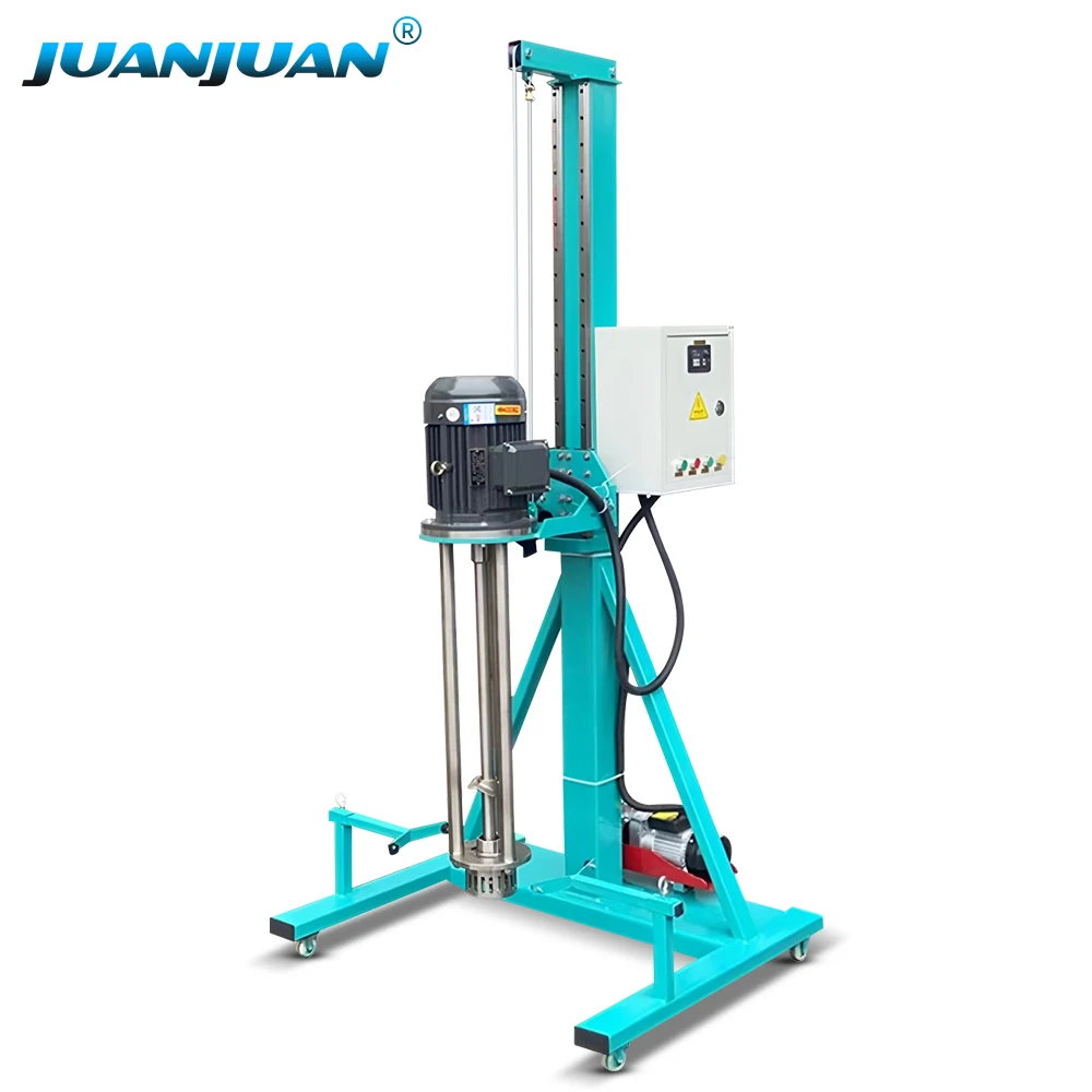 Factory Wholesale Frequency Conversion Speed For Glue Cosmetics Dyes Laboratory High Shear Lifting Emulsifier Homogenizer Mixer