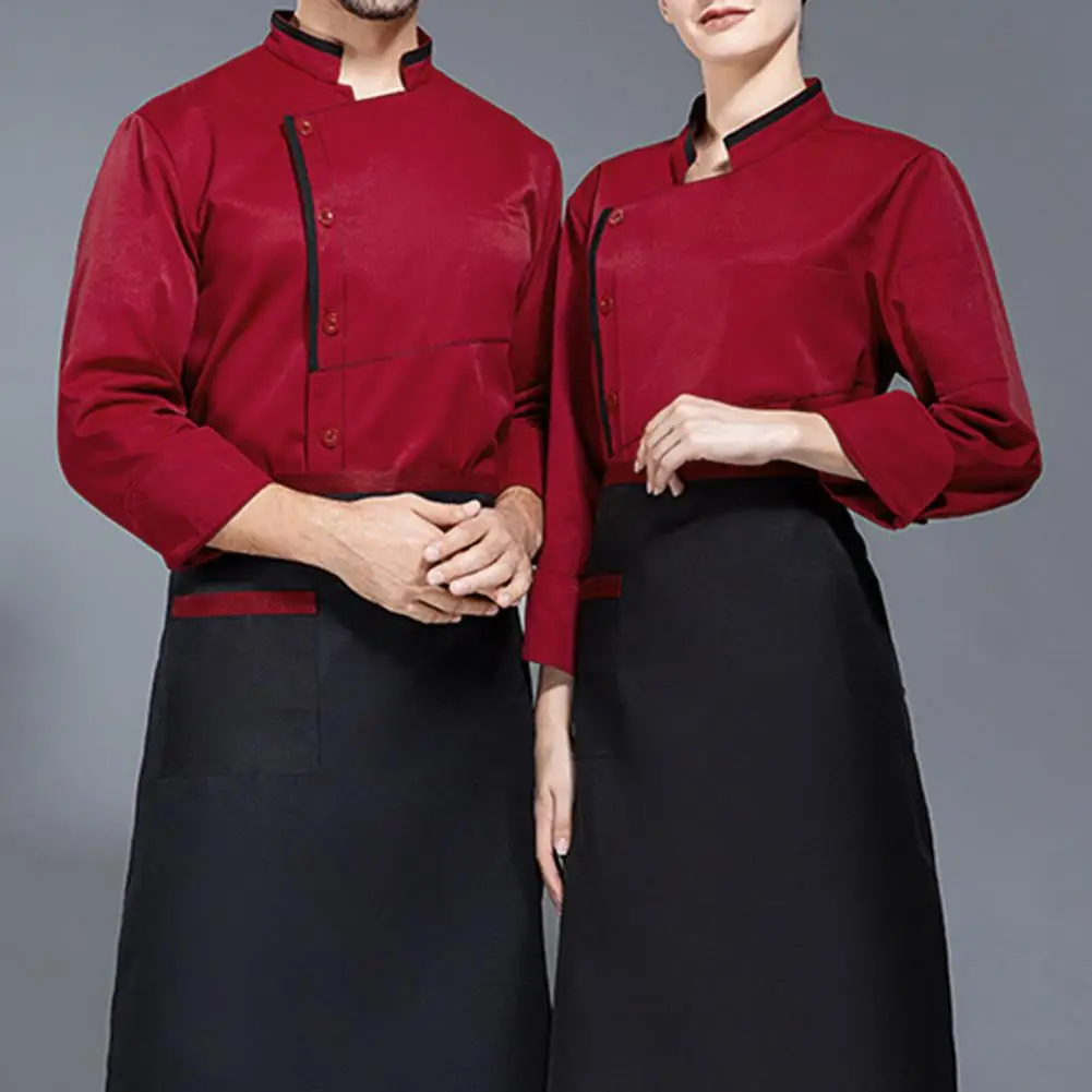 Manteau de chef respirant résistant aux taches, uniforme de chef pour la cuisine, restaurant Chamonix, manches courtes, WaClaTop avec support