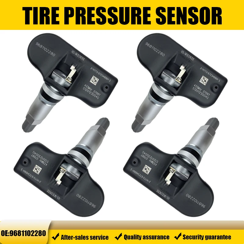 

1/4 шт. датчик контроля давления в шинах TPMS 9681102280 для Peugeot 408 Fiat Ulysse Lancia Phedra, совместимый с 9673198580 433M
