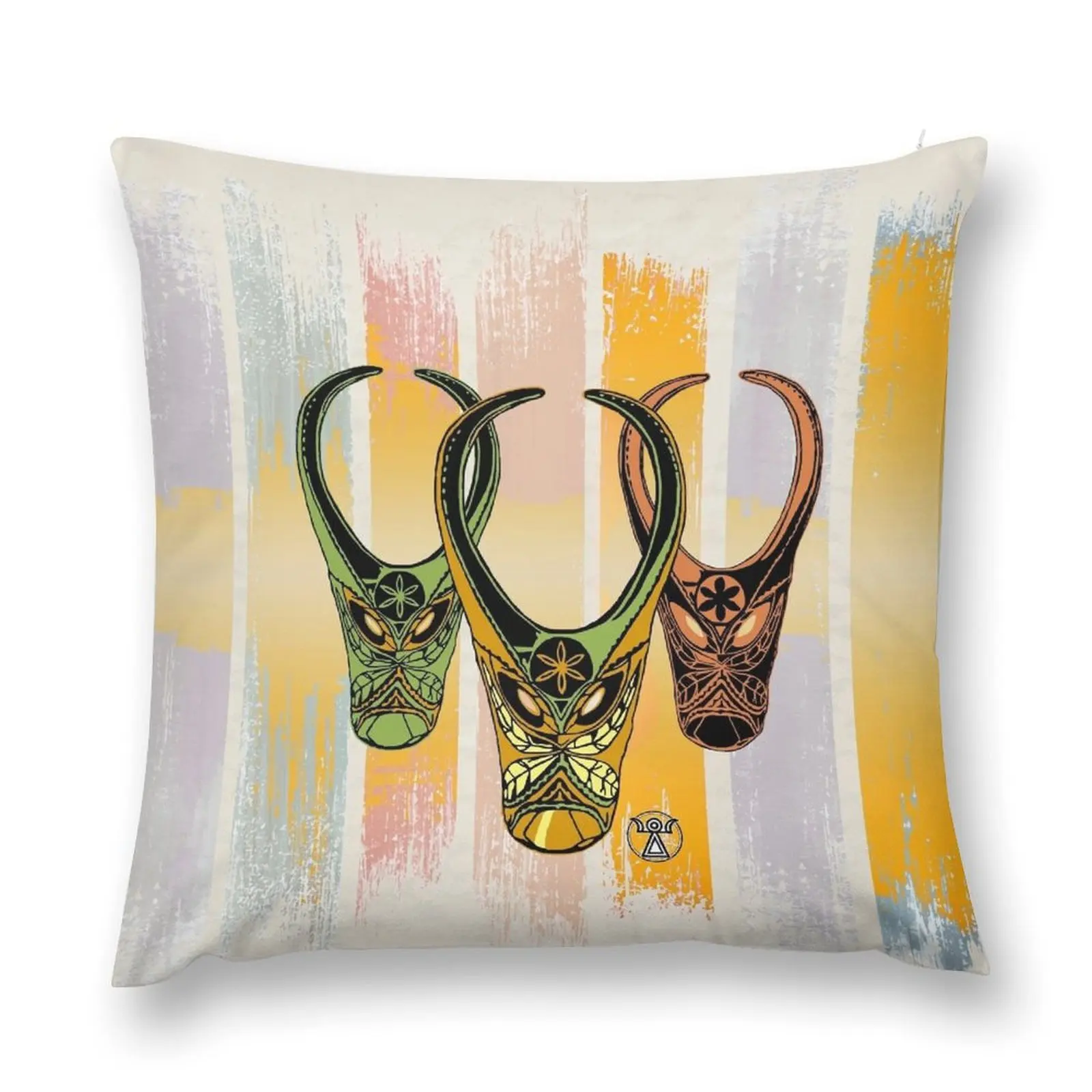 Sardegna - Sardinia - Sardinian masks - Boes Caratza Boes e merdules Throw Pillow Pillow Covers Decorative pillow