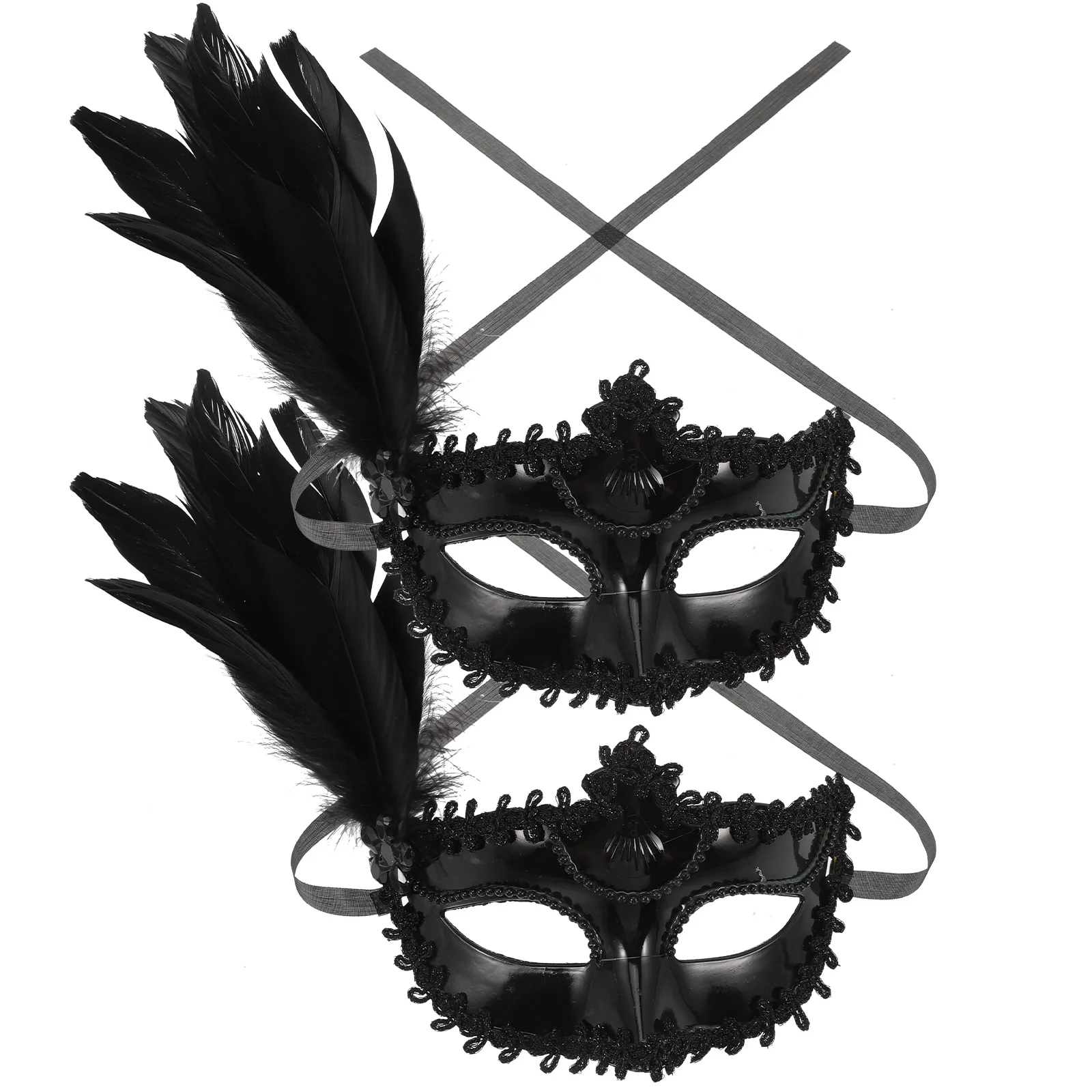 

2 Pcs Decorative Mask Masquerade for Women Carnival Masks Costume Makeup