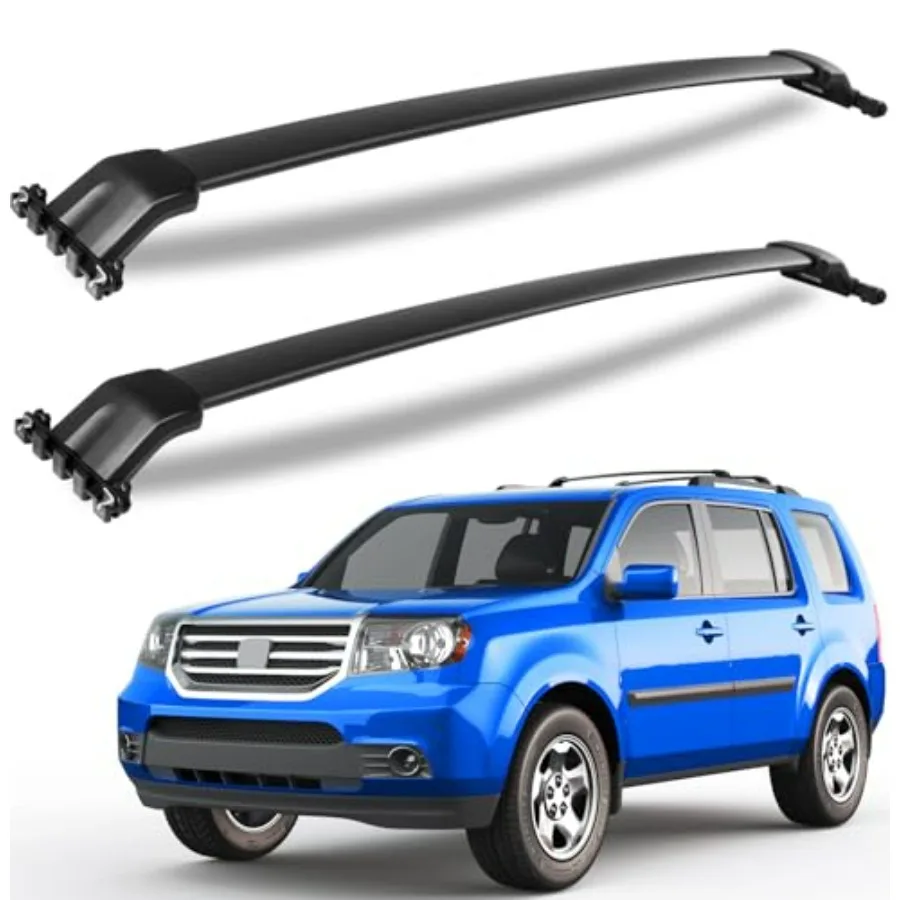 

Поперечины для багажника на крышу, совместимые с Honda Pilot 2009-2015, сверхпрочные алюминиевые поперечины грузоподъемностью 200 фунтов для багажных сумок, каяков, багажа