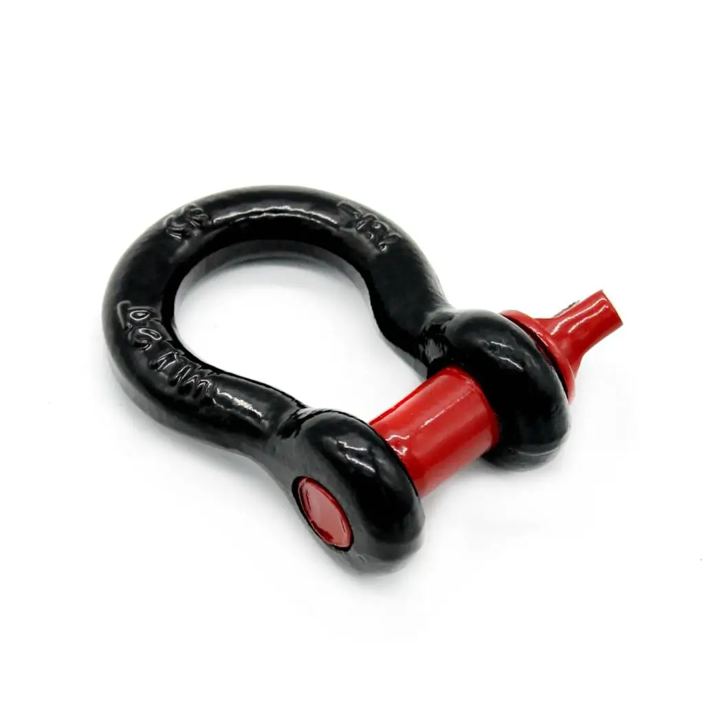 Car Tow Hook Univerial Car Tow Trailer Hook D-Rings Bow Shackle Red Black for ATV Auto Truck Trailer RV Camper Etc