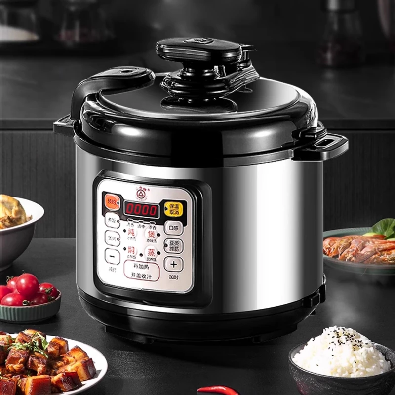 Triangle brand electric pressure cooker household  5-6 liters small multi-functional stainless steel high pressure rice cooker