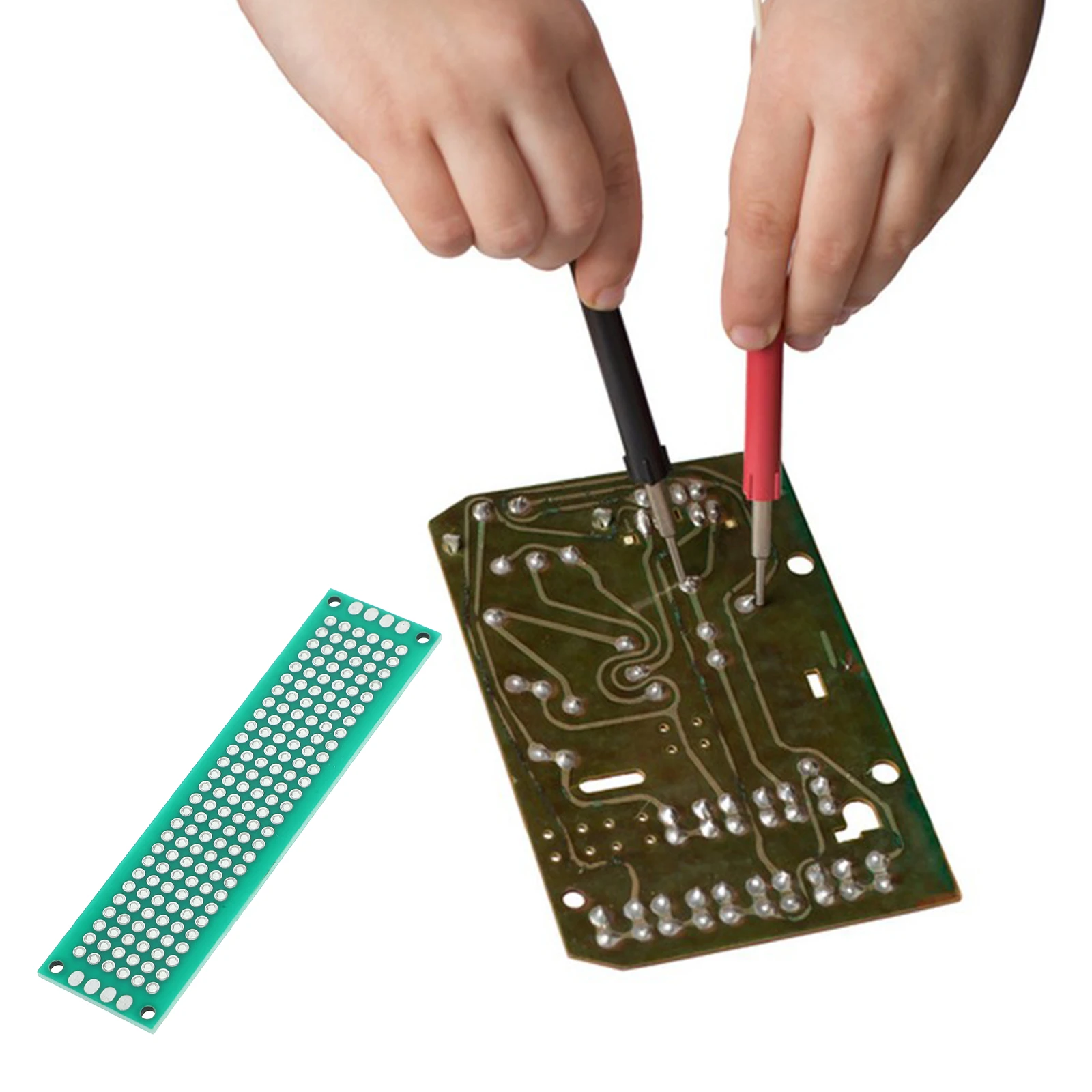 

10pcs Double Sided Circuit Board PCB Universal DIY Electronic Experiments Wiring Green 2x8 2 54mm Spacing Solderable Resin