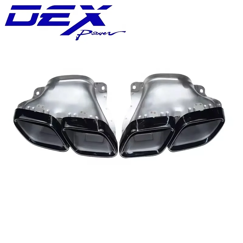 Suitable for AMG GT63 W167 Black-Plated Four-Outlet Stainless Steel Rectangle Exhaust tip