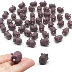 5/10pcs Cute Mini Resin Pigs Miniature, Fairy Garden Animal Figures for Micro Landscape, Potted Plant Home DIY Craft Decoration