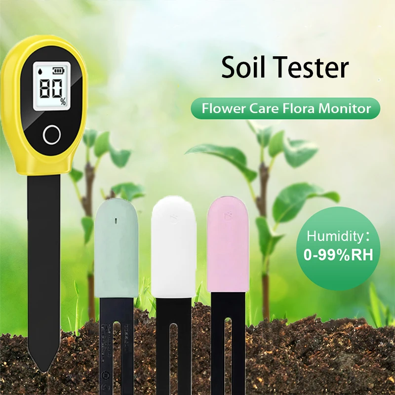 

HHCC Flower Care Flora Monitor Soil Tester Sunlight Temp Moisture Meter Plant Sensor Greenhouse Soil Water Fertility Sensor