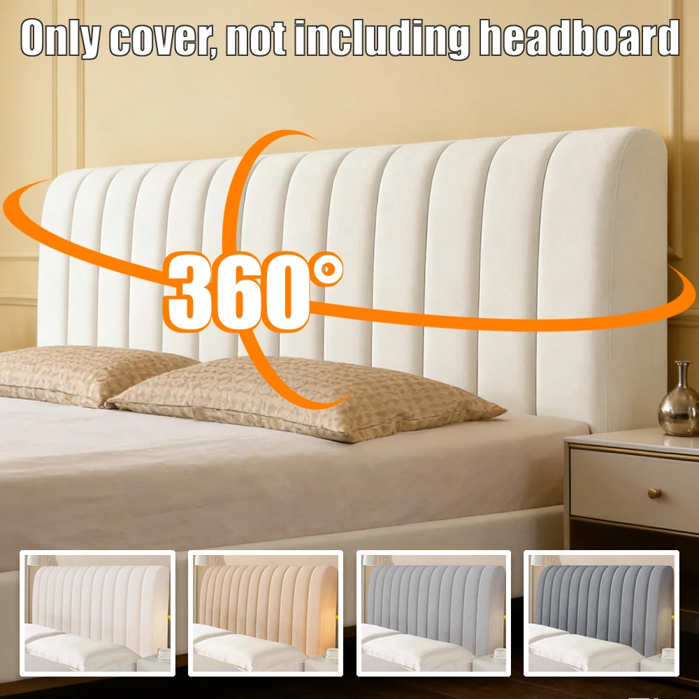 

1PC Thickened Stretch Velvet Head Board Slipcover Headboard Cover Queen Size Dustproof Bed Head Cover for Upholstered Headboard