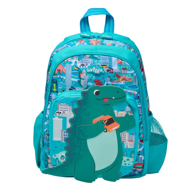 حقيبة مدرسية أسترالية للطلاب Green City Dinosaur حقيبة ظهر ترفيهية خارجية متوسطة الكتف مضيئة وخفيفة للغاية
