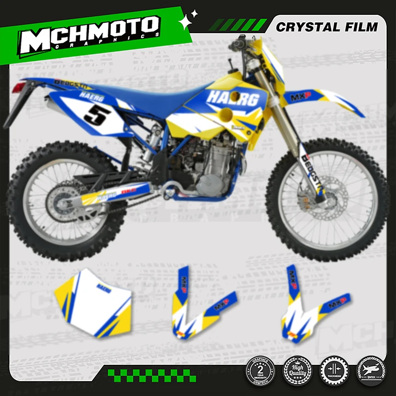 

MCHMFG MOTOR для HUSABERG 2001 2002 2003 2004 2005 FE пользовательские графические наклейки для мотоцикла, наборы наклеек 006