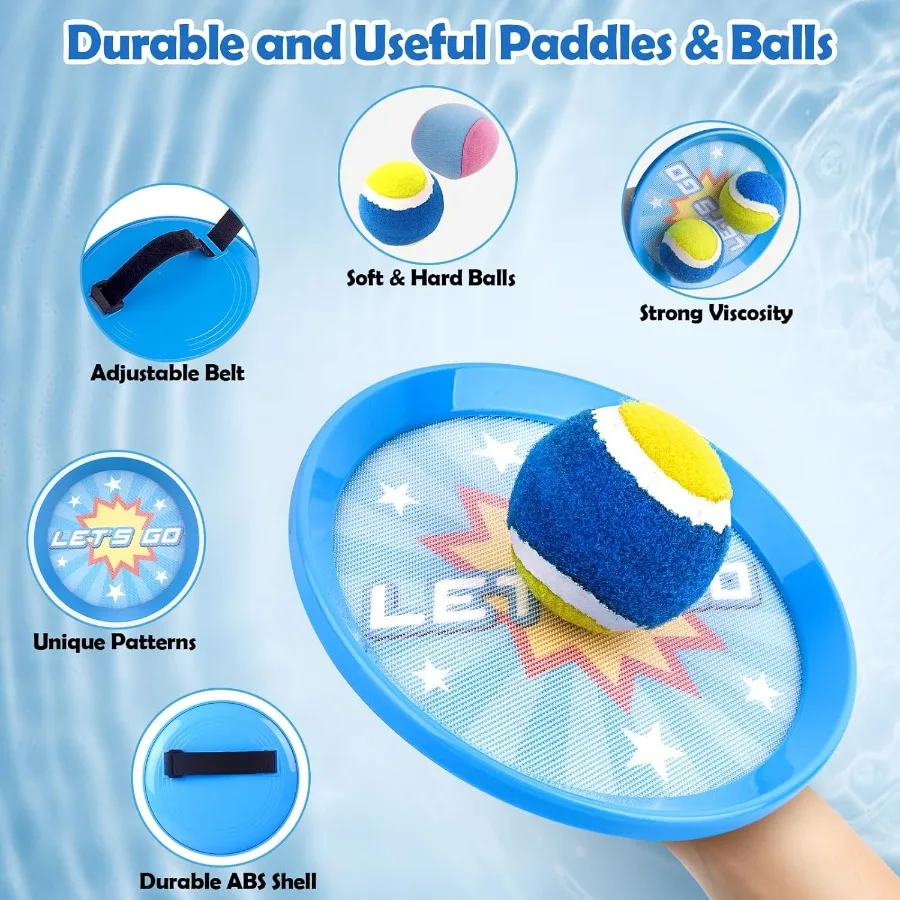 Jeu de capture de balle pour jouets d'extérieur, jouet de plage pour 37 ans, 813 ans, jouets de sport pour adultes, école familiale, extérieur, 4 pièces