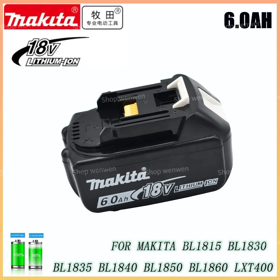 

Makita Original 18V 6000MAH Rechargeable Power Tool Battery LED Lithium Ion Replacement LXT BL1860B BL1860 BL1850 BL1840