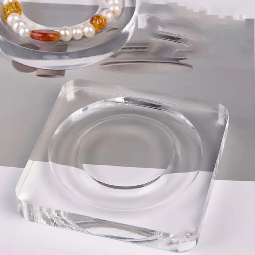 

Acrylic Bracelet Beading Board Clear DIY Craft Jewelry Making Tray Multiple Grooves Crystal Jewelry Display Plate