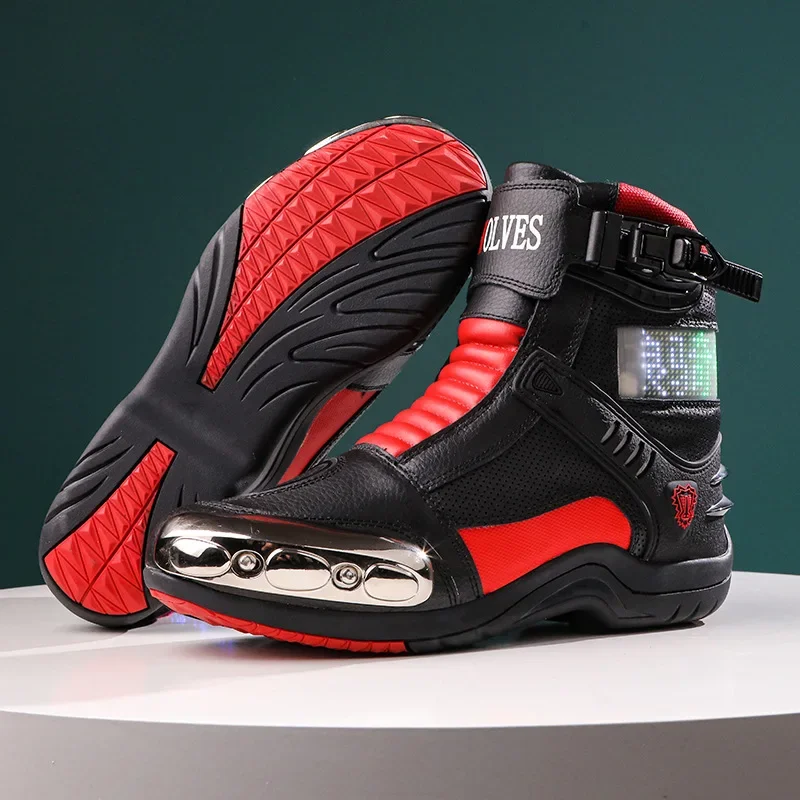 

Men's Casual Running Mountain Travel Boots Anti-scratch Motorcycle Gear Women's All-season Commuting Motorcycle Shoes
