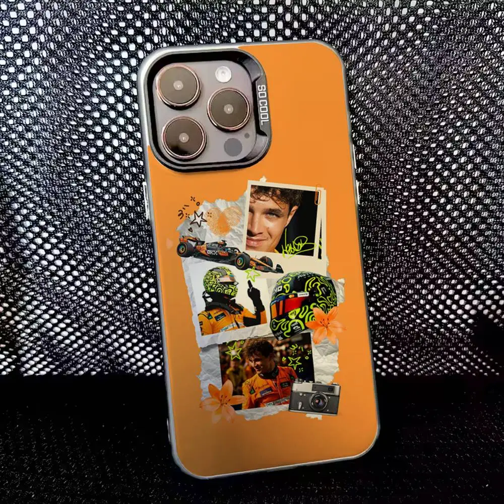 Чехол для телефона L-Lando Norris для iPhone 16,15,14,13,12,11,8,7,Pro,Max,Plus,Mini,XS,SE Anti Fall Black Matte Hard