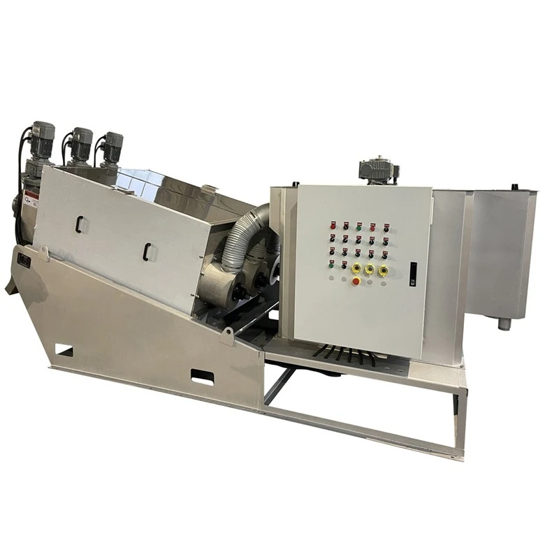 Dewat Solid Liquid Separator Volute Screw Press Sludge Dewatering Machine for Sewage Treatment Automatic Operation 500L/Hour